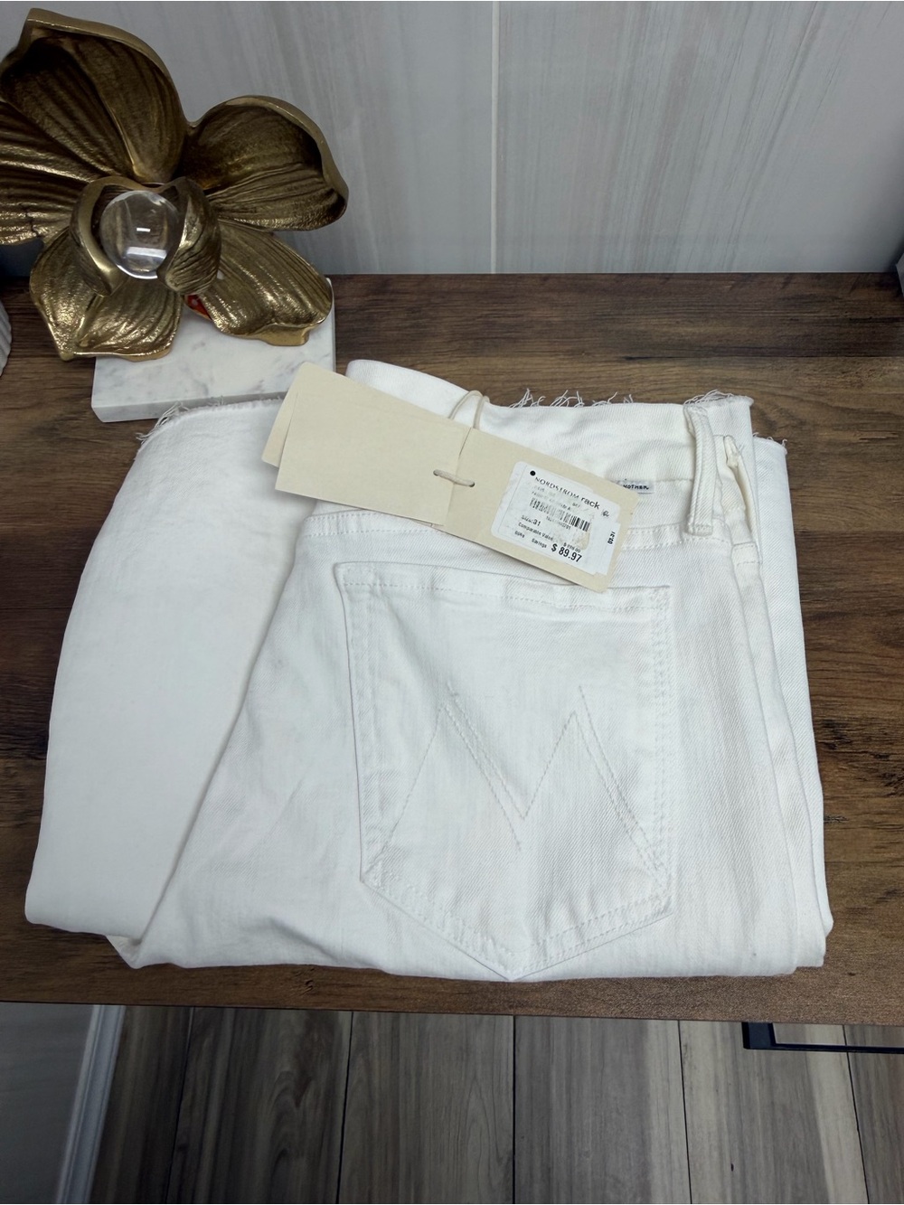 Mother Loves LIL White Wide-Leg Women's Jeans - Picture 4 of 7
